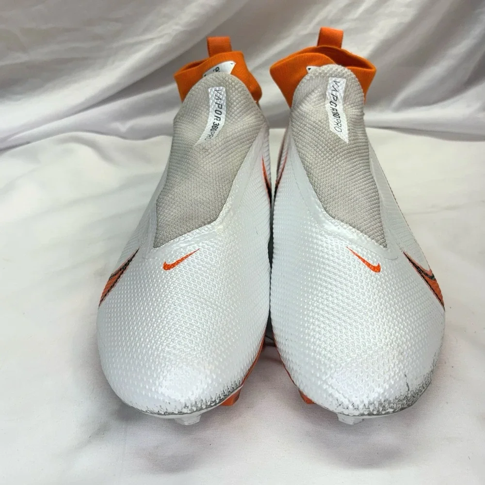 Nike Vapor Edge Pro 360 Football Cleats Mens US 13 White Orange CV6345-100